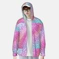 thumbnail image 2 of Fuzoiu Fun Rainbow Pink Print Unisex Sun Protection Hoodie,UPF 50+ Light Jacket,Full Zip Sun Protection Hoodie,Long Sleeve Sun Shirts,for Outdoor Activities-Small, 2 of 7