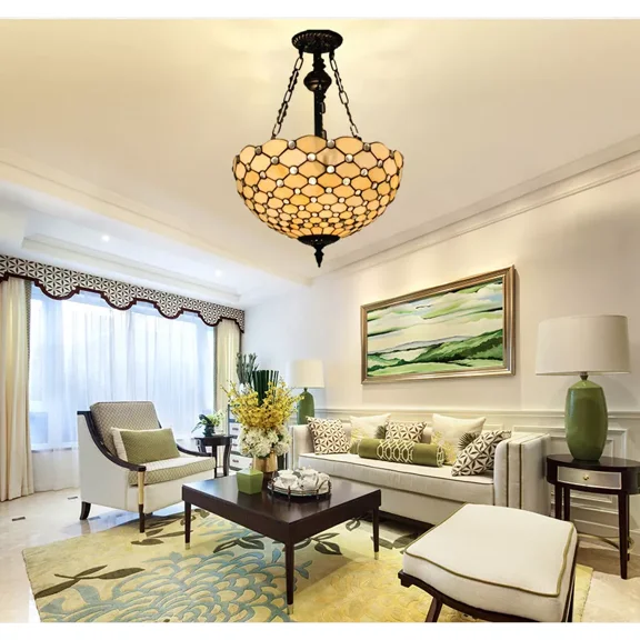 GMizon 16 Inch Modern Scandinavian Chandelier, 3-Light Living Room Chandelier, Dining Room Lighting Fixtures (Multi-Color)