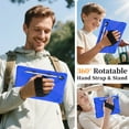 thumbnail image 7 of For Samsung Galaxy Tab S11 11 inch Case SM-X730 SM-X736, 360 Hand Strap, Shoulder Strap, Kickstand, Rugged Drop Protection, Blue, 7 of 7