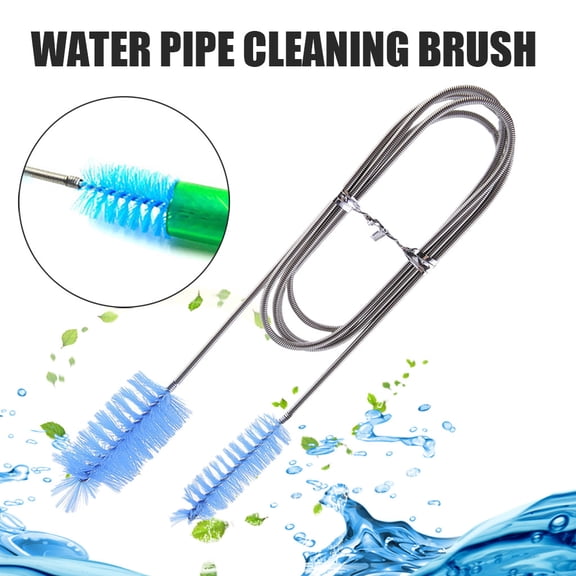 Huayishang Cleaning Brush Water Pipe Cleaning Spring Brush Water Pipe Brush Blue, Kitchen Essentials Clearance Sale Blue
