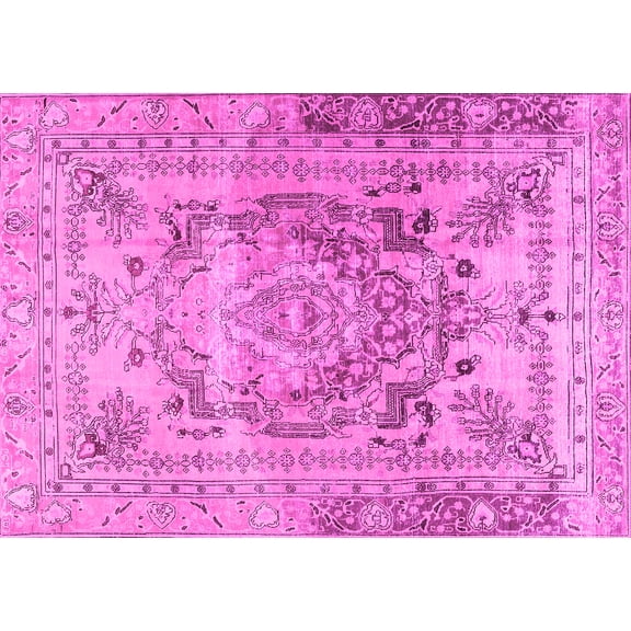 Ahgly Company Indoor Rectangle Persian Pink Traditional Area Rugs, 5' x 7'
