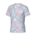 thumbnail image 5 of Vsdgher Summer Cute Unicorns Print Men's Dry Fit Mesh Athletic Shirts Moisture Wicking Tennis T-Shirt Tops, 5 of 9