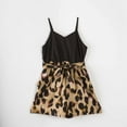 thumbnail image 2 of Lovskoo 2024 Matching Family Sets for Toddler Girls Parent-Child Jumpsuit Leopard Print Strappy Camisole Jumpsuit Romper Mommy and Me Outfits Wear Kids Brown, 2 of 7