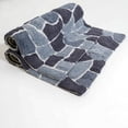 thumbnail image 3 of Chesapeake Boulder 2pc Silver Blue Washable Bath Rug Set (21"x34" & 24"x40"), 3 of 6