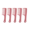 thumbnail image 2 of Hairdressing Wide Tooth Comb, 5Pcs Wide Tooth Comb Ergonomic Handle Safe Anti Static Round Edge Practical  For Office For Home, 2 of 8