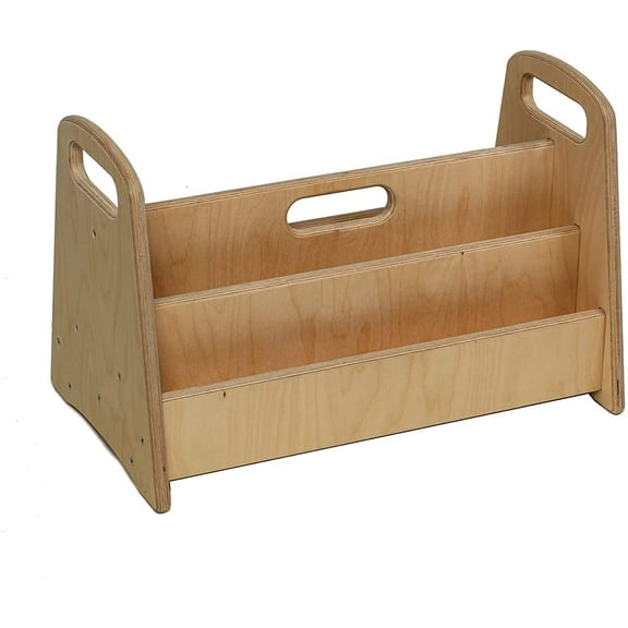 Montessori Freestanding Bookshelf | Easy Access Wooden Storage Rack for Kids | Wooden Shelves for Kid's Room (Medium)