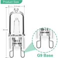 thumbnail image 3 of Dimmable g9 halogen bulbs 40w warm white pack of 12, 3 of 5