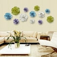 thumbnail image 5 of FOMIYES Floral Ceramic Flower Wall Decoration Wall Background Mural Baby 11*11cm Yellow, 5 of 8