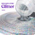thumbnail image 2 of Esmalte de uñas MIZHSE Holographic Silver Glitter 15 ml, 2 of 8