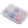 thumbnail image 5 of Pill Organizer - Portable Pill Box Small Pill Container for Purse or Pocket, Excellent Pill Storage Case (White, 6 Compartment), 5 of 5