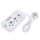 thumbnail image 1 of Adaptador De Enchufe De Viaje Europeo, Enchufe De La UE 110-250 V Amplia Aplicación Interruptor De Sobrecarga Portátil De 10 A 4 Puertos USB A Regleta De Alimentación De La UE, 1 of 7