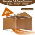 thumbnail image 5 of 8x10 FT Heavy Duty Metal Storage Shed,Weatherproof Outdoor Garden Shed with Windows, Lockable Sliding Door & Ventilation - For Backyard, Lawn Mower, Tool Organization,Brown, 5 of 7