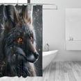 Black animal Shower Curtain Waterproof Shower Curtains for Bathroom