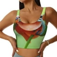 thumbnail image 1 of Fotbe Flying Frog On Branch Sujetador Deportivo Largo sin Aros para Mujer con Almohadillas y Soporte Medio, Transpirable y Absorbente, Camiseta Tipo Chaleco o Tank Top-X-Large, 1 of 8