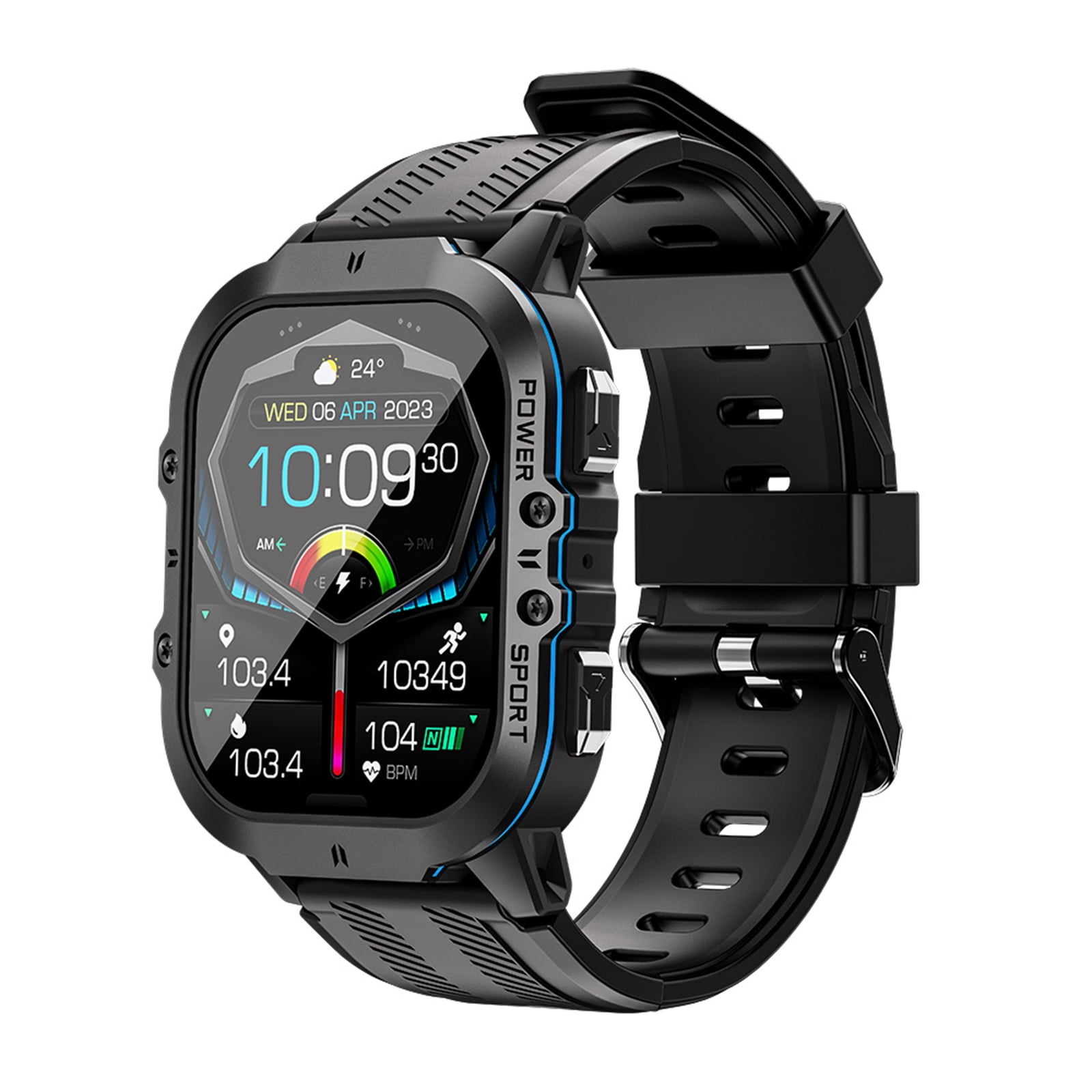 Reloj inteligente con Audifonos inalambricos Pulsera de actividad 2 en 1 Audifonos Bluetooth Musica Eccomum Negro Walmart en linea