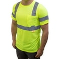 thumbnail image 7 of NY Hi-Viz Workwear Class 3 High Vis Reflective Short Sleeve ANSI Safety Shirt - Lime / Large, 7 of 7