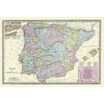 thumbnail image 2 of Rand McNally 18x13 White Modern Wood Framed Museum Art Print Titled - Spain Portugal - Rand McNally 1889, 2 of 4