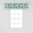 thumbnail image 2 of Philodendron Window Valance, Tropical Leaves with Bird of Paradise Flower, Curtain Valance for Kitchen Bedroom Decor with Rod Pocket, 54" X 12", Hunter Green Fern Green, by Ambesonne, 2 of 3
