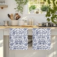 thumbnail image 4 of Blue Flower Kitchen Towels Set of 1, Spring Leaf Vintage Farmhouse Boho Plant Absorbent Dish Towels for Kitchen, Microfiber Hand Towel, Quick Drying Tea Towel for Cleaning Decorative Dishcloths, 4 of 7