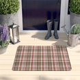 thumbnail image 2 of Red and Green Plaid Christmas Flannel Non Slip Door Rugs,Washable Door Mats Indoor,Decorative Door Mats,Dirt-Resistant and Absorbent Doormat for Entrance,Bedroom,Kitchen,Bathroom,31.5"x17", 2 of 4