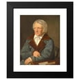 thumbnail image 2 of C.A. Jensen 20x24 Black Modern Framed Museum Art Print Titled - Portrait of Bertel Thorvaldsen (1839), 2 of 5