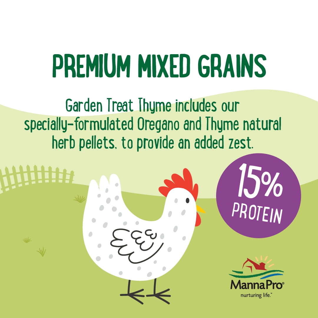 Manna Pro Farmhouse Favorites Garden Thyme Treat for Chickens - 1 Bag - 4lbs.
