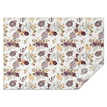 Pioneer Flower Floral Print Pattern Rectangle Tablecloth 60"x84",Waterproof Polyester Rectangle Table Cloth, Wipeable Spillproof Polyester Tablecloth for Dining, Camping, Indoor and Outdoor