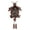 Red brown, variant on NEXAVKPR Wall Clock Cuckoo Bird Chimes Deer Head for Home Decoration Plastic Construction