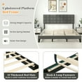 thumbnail image 6 of YYAo Bed Frame,Bedroom Bed Frame,King Size Modern Linen Bed Frame with Adjustable Headboard-Gray, 6 of 11
