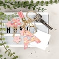 thumbnail image 5 of Uxcell Initial Letter Keychain, Cute Tassel Cherry Blossom Keychain Letter Keychain Charm with Flower Pendant Letter K Pink, 5 of 7