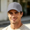 thumbnail image 7 of Plain Baseball Cap Adjustable Running and Outdoor Unisex Hat Light Gray One Size, 7 of 7