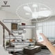 thumbnail image 2 of Ventilador de Techo con Luz para Recámara: Ventilador de Techo Pequeño y Silencioso de 30 Pulgadas con Control Remoto - 6 Velocidades y 3 Cc - Motor CC Reversible - Uso en Interiores y Exteriores - 3 Aspas Blanco, 2 of 7