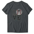 thumbnail image 2 of Meichang T-Shirts de Baseball pour Femmes à Cœur d'Amour Col Ras du Cou Manches Courtes T-Shirt Graphique Coupe Ample Mode Décontractée Hauts T-Shirts Mignons Cadeaux de la Fête des Mères pour Maman Gris TG, 2 of 3