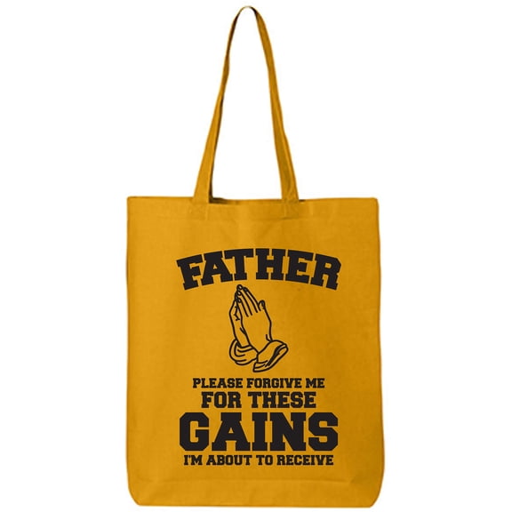 Father Please Forgive Me Cotton Canvas Tote Bag