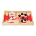 thumbnail image 2 of Futbolín de tamaño pequeño, dos en uno, ajedrez, interacción entre padres e hijos, juego de mesa de Hockey de madera, 2 of 5