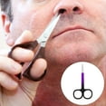 thumbnail image 4 of Vogacara Alicates para cutículas de uñas Tijeras de acero inoxidable Galvanoplastia Recortadora de cejas plantillas de cejas Aerosol Púrpura Negro Vogacara CE011500-17, 4 of 6