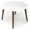 White, variant on Allora Mid-Century Modern 43" Round Solid Wood Dining Table in Brown