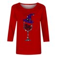 thumbnail image 5 of Sentmoon Halloween Sweatshirt Oversized Long Sleeve Crew Neck Hooded Sweatshirt Loose with Print T Shirts Active Fall and Winter for Office Halloween Events and Work Parties Red S, 5 of 5