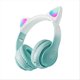 thumbnail image 1 of Cute Cat Gradient Wireless Headsets LED Light Green, 1 of 5