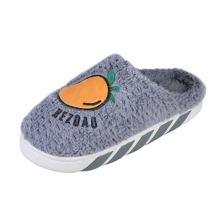

Paptzroi Ladies Fashion Fruit Embroidery Plush Shoes Closed Toe Flat Cotton Slippers Women Wedge Slide Womens Slippers with Arch Support Narrow Heel