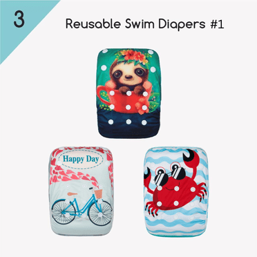 3-Pack Reusable Baby Swim Diapers – Washable, Waterproof, Adjustable For Infants & Toddlers (XXL Size)