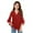 Red, variant on SERTG Girls Glitter Party Top Breathable 3/4 Sleeve V-Neck Blouse Fashion Big Kids Solid Color Spring Summer Holiday Pullover(Red,5-6 Years)