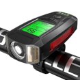 thumbnail image 1 of Luz para bicicleta, luz para bicicleta recargable por USB con velocímetro, computadora para bicicleta, luz LED para bicicleta, luz potente delantera y trasera para ciclismo de mont, 1 of 5