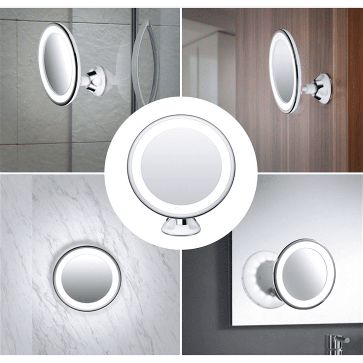 1 x LED Magnifying Mirror-White