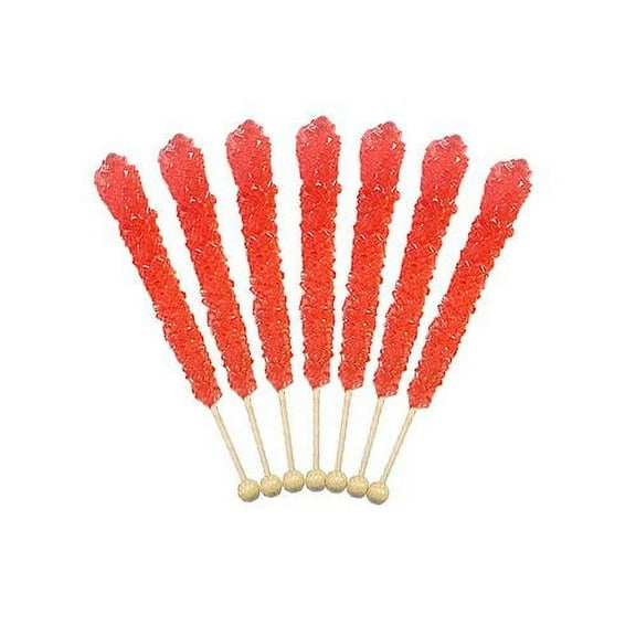 Red Strawberry-Flavored Rock Candy Sticks, 36 count