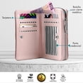 thumbnail image 4 of Cartera A CUADROS SQbags rectangular para mujer con ranuras para tarjetas y compartimento para billetes, 4 of 5