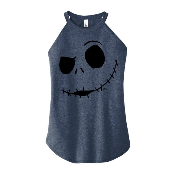 The Nightmare Before Christmas - Jack Face - Juniors High Neck Tank Top