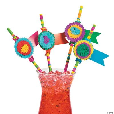 Fiesta Party Paper Straws (2Dz) - Party Supplies - 24 Pieces
