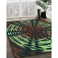 thumbnail image 2 of Ahgly Company Indoor Round Patterned Hazel Green Area Rugs, 7' Round, 2 of 6