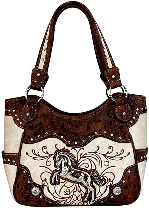 purse with horse logo